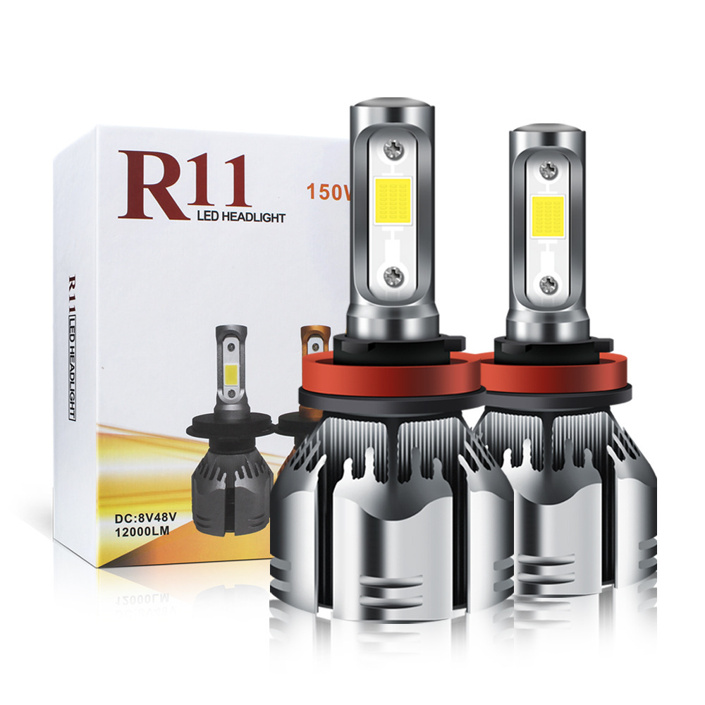 R11 LED Car Headlight Accessories H1 H3 H4 H7 H8 H9 H11880 9005 9006 HB3 HB4 HB5 6000k 8V-48V12000Lm For Auto Canbus Lamp High Low Beam